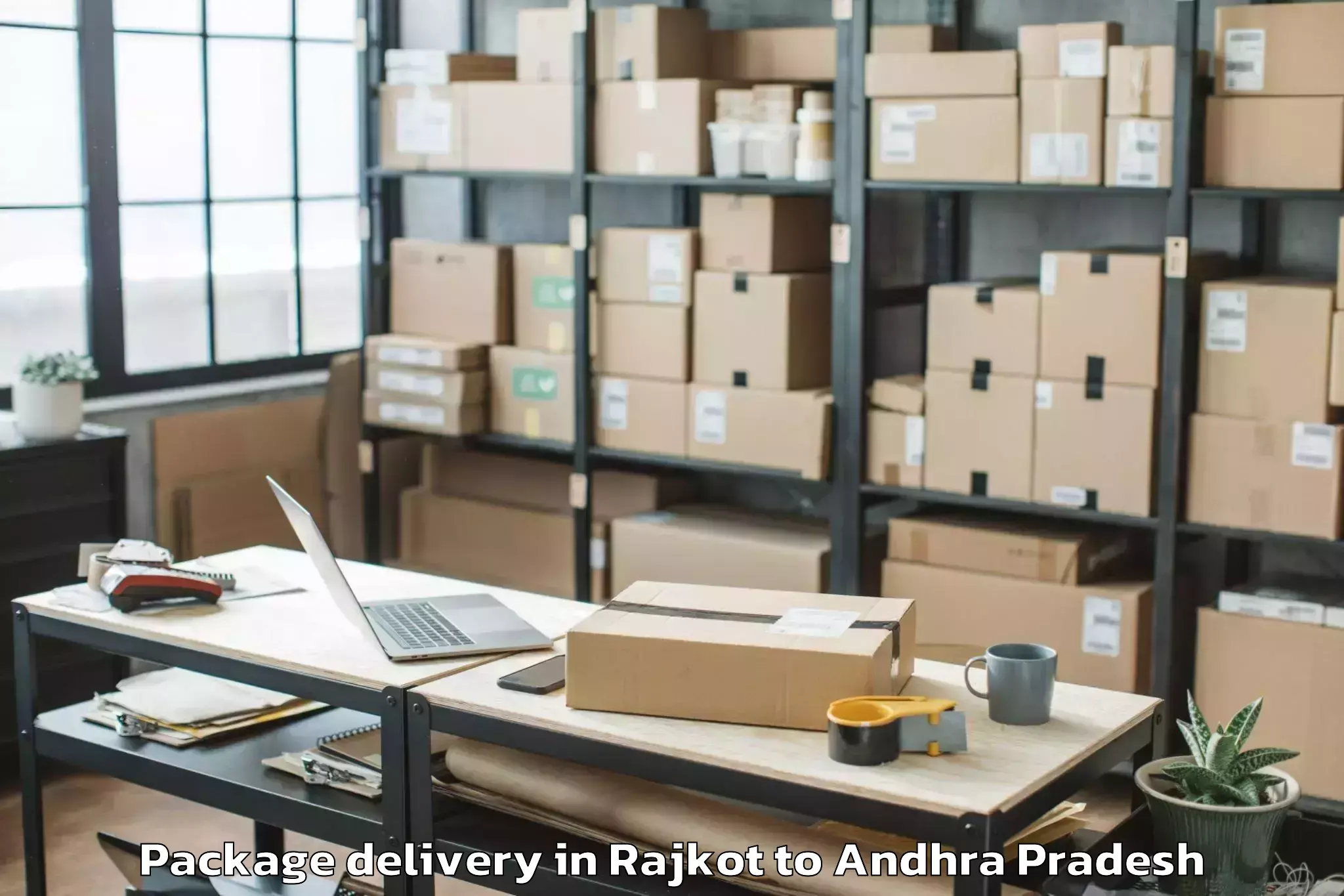 Reliable Rajkot to Pittalavanipalem Package Delivery